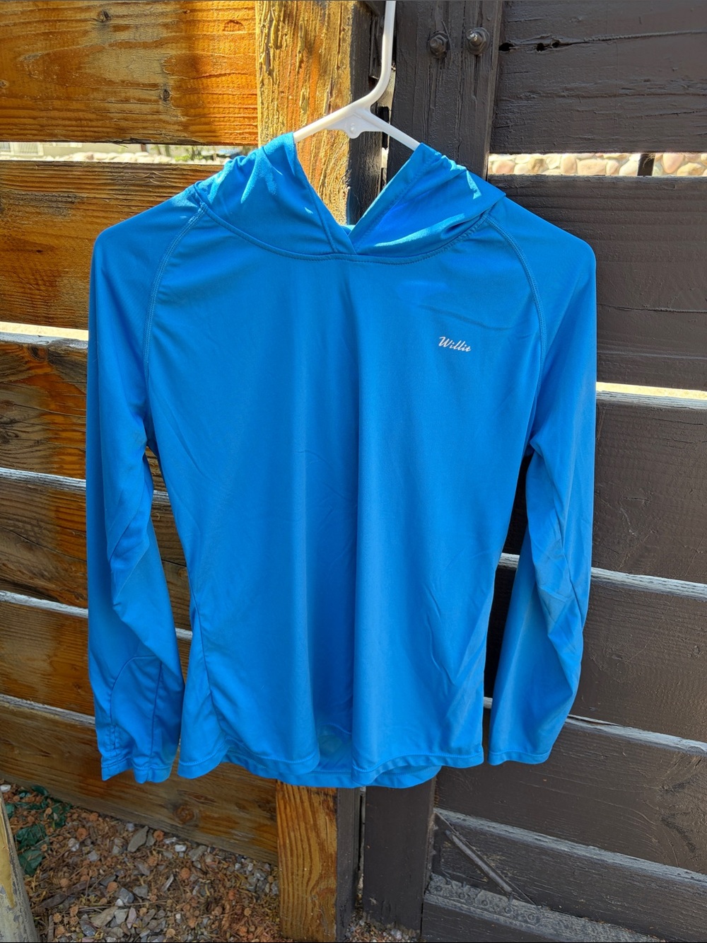 🎣 Women’s Blue Willit Hooded Fishing Long-sleeve Shirt - M